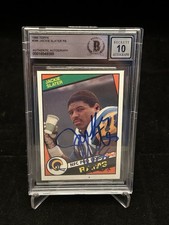 Jackie Slater Signed 1984 Topps #286 Beckett  Rookie 10 Autograph RC Rams HOF