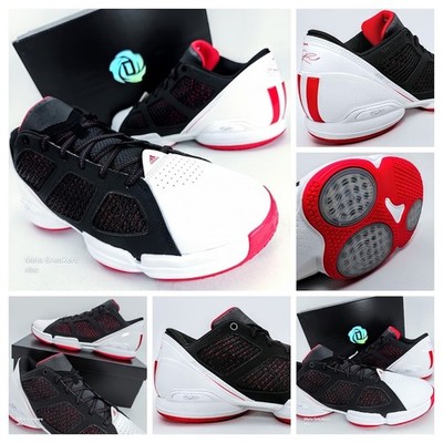 Adidas US 13 Men's White Black Red Retro Basketball Adizero Rose 1.5  GY9124 NIB