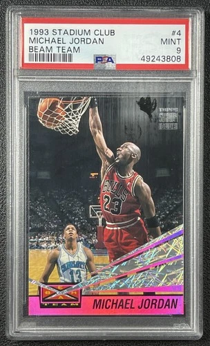 MICHAEL JORDAN PSA 9 1993-94 TOPPS STADIUM CLUB #4 BEAM TEAM BULLS 3808
