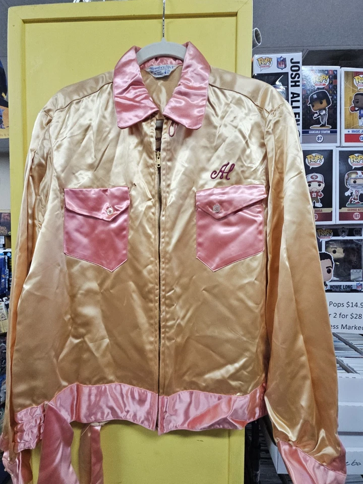 Vintage Shriners Satin Bowling Jacket with Sash-Size Large - Image 2 of 4