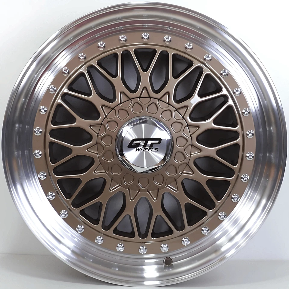 GTP WHEELS 072 FLOW FORMING 7,0x15" 4x100/108 ET35 73.1 BRONZE POLIERT - Bild 1 von 1
