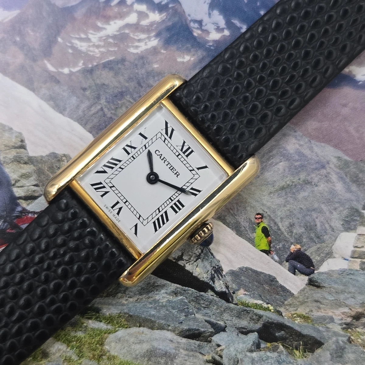 Cartier Gold Plated Case Rectangle Wristwatches for sale | eBay