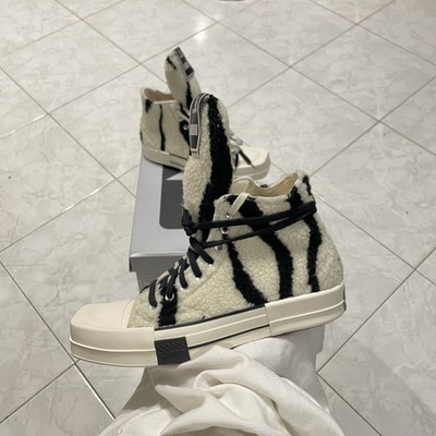 Rick Owens x Converse TURBODRK Chuck Taylor All Star 70 Hi DRKSHDW Sherpa Zebra