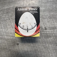 Egg Shaped 60 Minute Mechanical Kitchen Timer Count Down Alarm Bell
