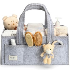 Diaper Caddy Organizer with Handle, Baby Shower Gifts Basket Bag, Registry Se...