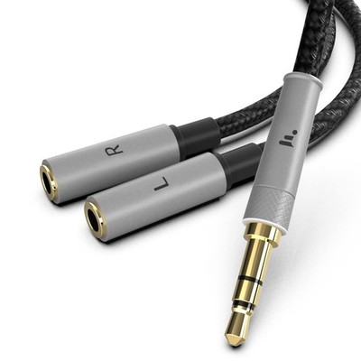 True Stereo L R Splitter Cable, 3.5mm Male to Female L R Aux Audio Adapter Hi...