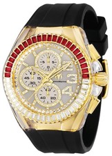TechnoMarine Men's TM-121031 Cruise Glitz 45m Gold Toned Dial with Stones