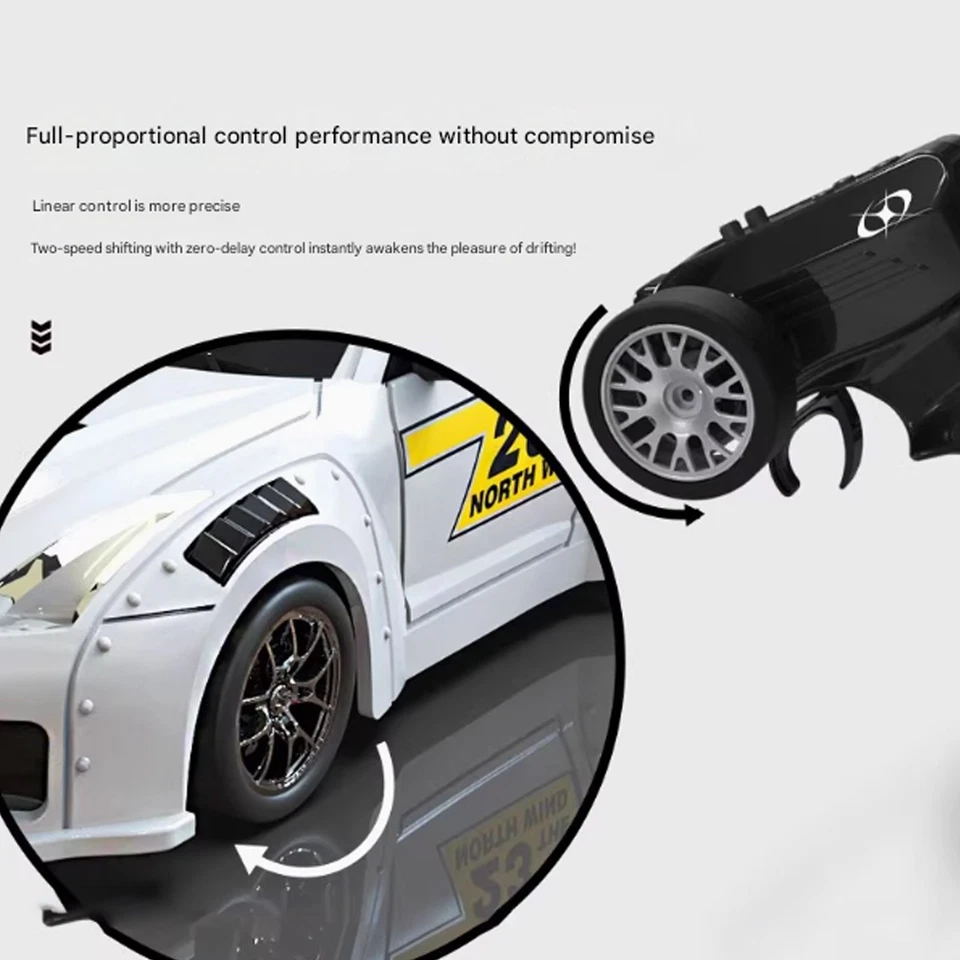 1/43 Radio Control Drift Car 4WD 2.4g Mini Race Car High Speed Model Toy w/ Gyro - Image 2 of 4
