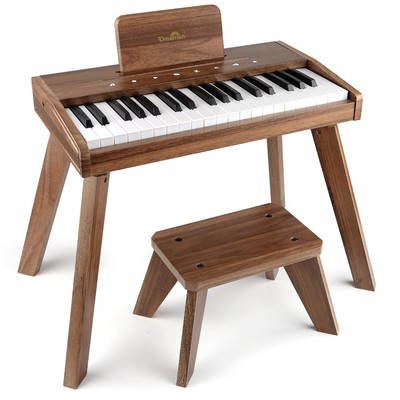 Kids Digital Piano Keyboard, Music Educational Instrument Toy, Wood Piano for...