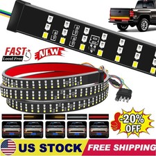 LED Tailgate Light Bar 60" Triple Row 5-Function Strip for Pickup Trailer SUV US