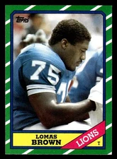 1986 Topps #248 Lomas Brown RC NM QTY