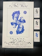 BG-256-OP-1 Poster  And Tickets Fillmore West 1970 The Kinks Elton John