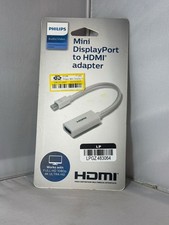 Lot of 2, Philips Mini DisplayPort to HDMI Adapter White -  NEW 