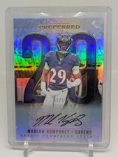2017 Marlon Humphrey Panini Preferred GOLD ROOKIE AUTO 7/10 RAVENS
