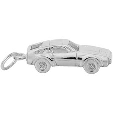 Sports Car Charm - Metal - Sterling Silver