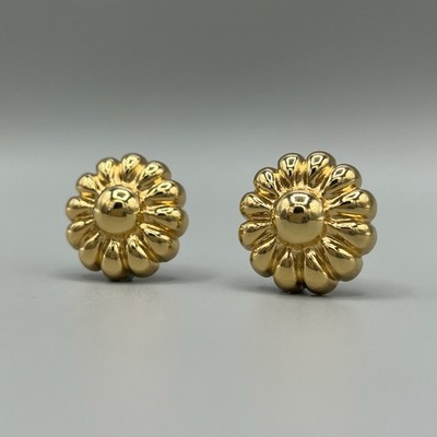 Monet Ohrstecker goldfarben Blumenmotiv Vintage