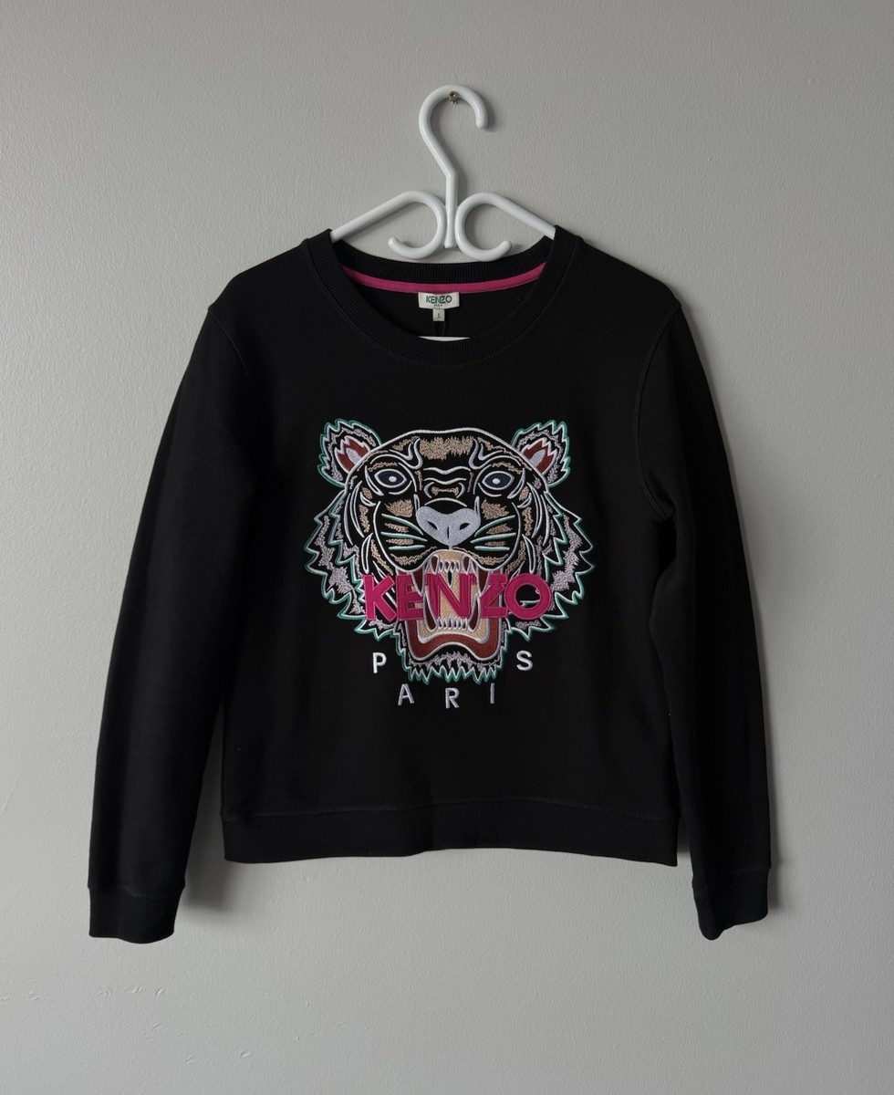 Kenzo Paris Womens Kenzo Tiger Jumper Kenzo Paris Black Sweatshirt