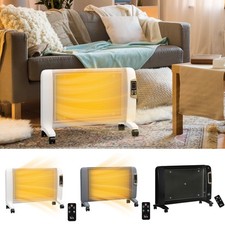 Mica Electric Space Heater, Portable Heater for Home with 2 Heat Settings