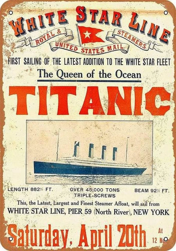 TITANIC Transatlantic Liner 1:1250 + decorative Sign White Star Line 30x20cm - Bild 3 von 4