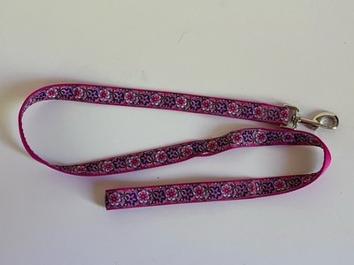 Lupine Pet Dog Leash 4' ft Pink Multi Hawaiian Flower Training Bright Print