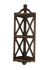 Mahogany Bow-Front Corner Display Cabinet with Astragal Glazed Door — listing 4