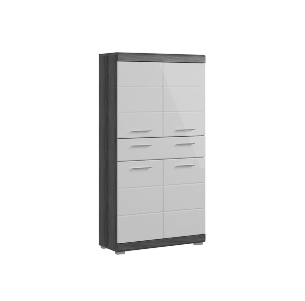 Xonox.Home Badschrank Hochschrank Badezimmerschrank Scout Rauchsilber 74X141 Cm-image