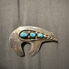 Sterling Spirit Bear Pin/brooch Signed 10 Grams