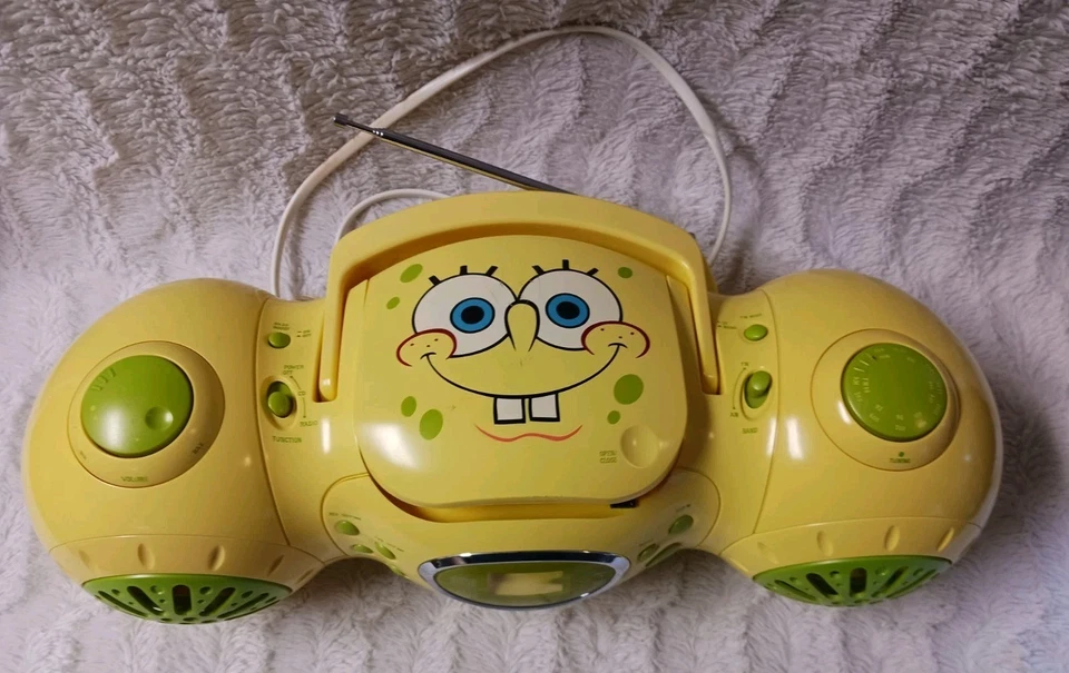Vintage Spongebob Squarepants SB250 Emerson Boom Box CD Player/Radio 2003 *READ - Image 2 of 4