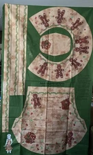Vintage Adult Gingerbread Christmas Apron Panel Fabric Cut & Sew OSZ New