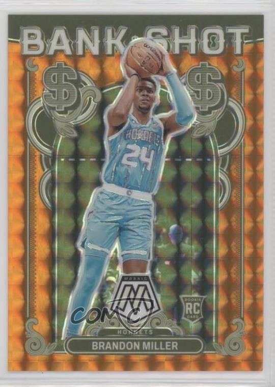 2023 Panini Mosaic Bank Shot Orange Prizm 16/49 Brandon Miller #14 Rookie RC z6j