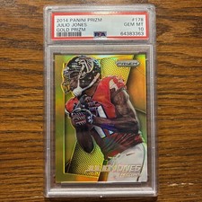 2014 Panini Prizm Julio Jones Gold Prizm /10 PSA 10 POP 1 Falcons #178