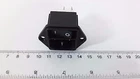 SCHURTER  Power Entry Switch ON/OFF Module KEB Male 10A 250V SNAP IN Black New