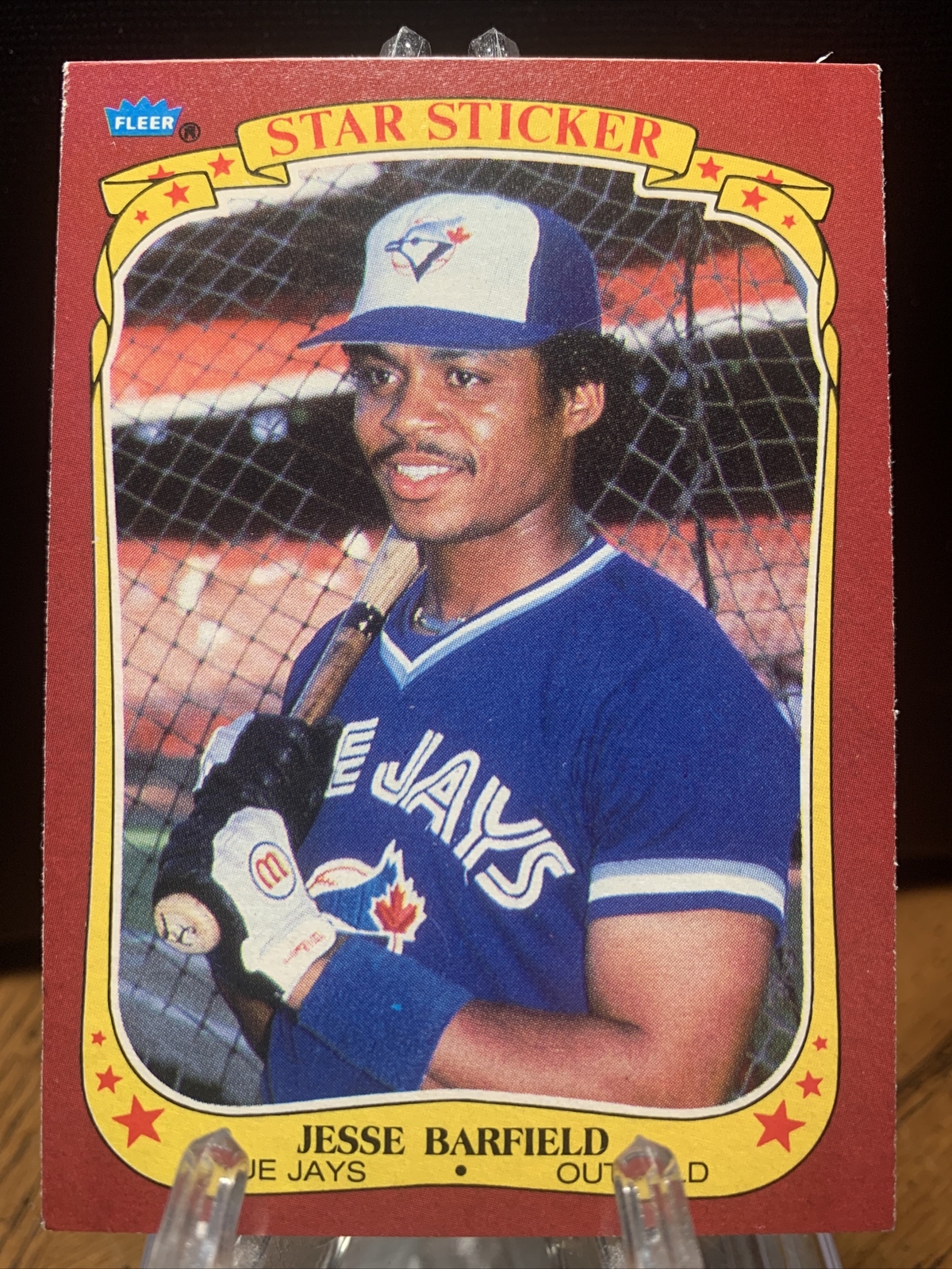 1986 Fleer Star Stickers  #2 Jesse Barfield - Toronto Blue Jays