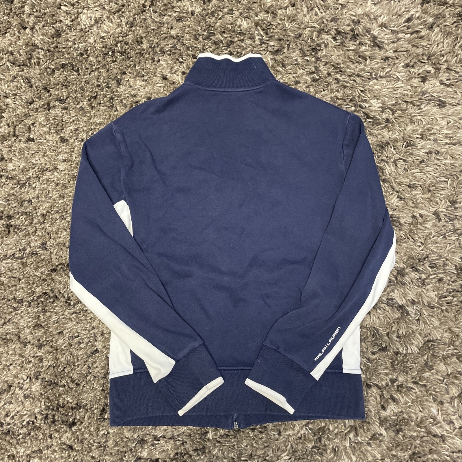 Maglione da tennis Polo Ralph Lauren Da Uomo Small Pick Bianco Zip Intera Pony