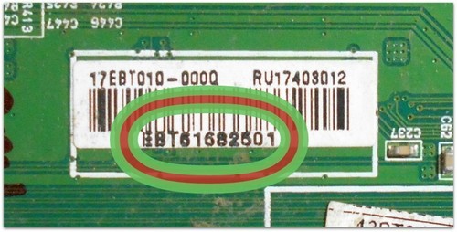 LG Main Board EBT61682501 for model 42PT350-UD.AUSLLUR; XLNT - Picture 3 of 8