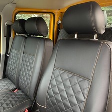 Sitzbezüge nach Maß Kunstleder Rautenmuster KX passend für Fiat e-Ducato ab 2019