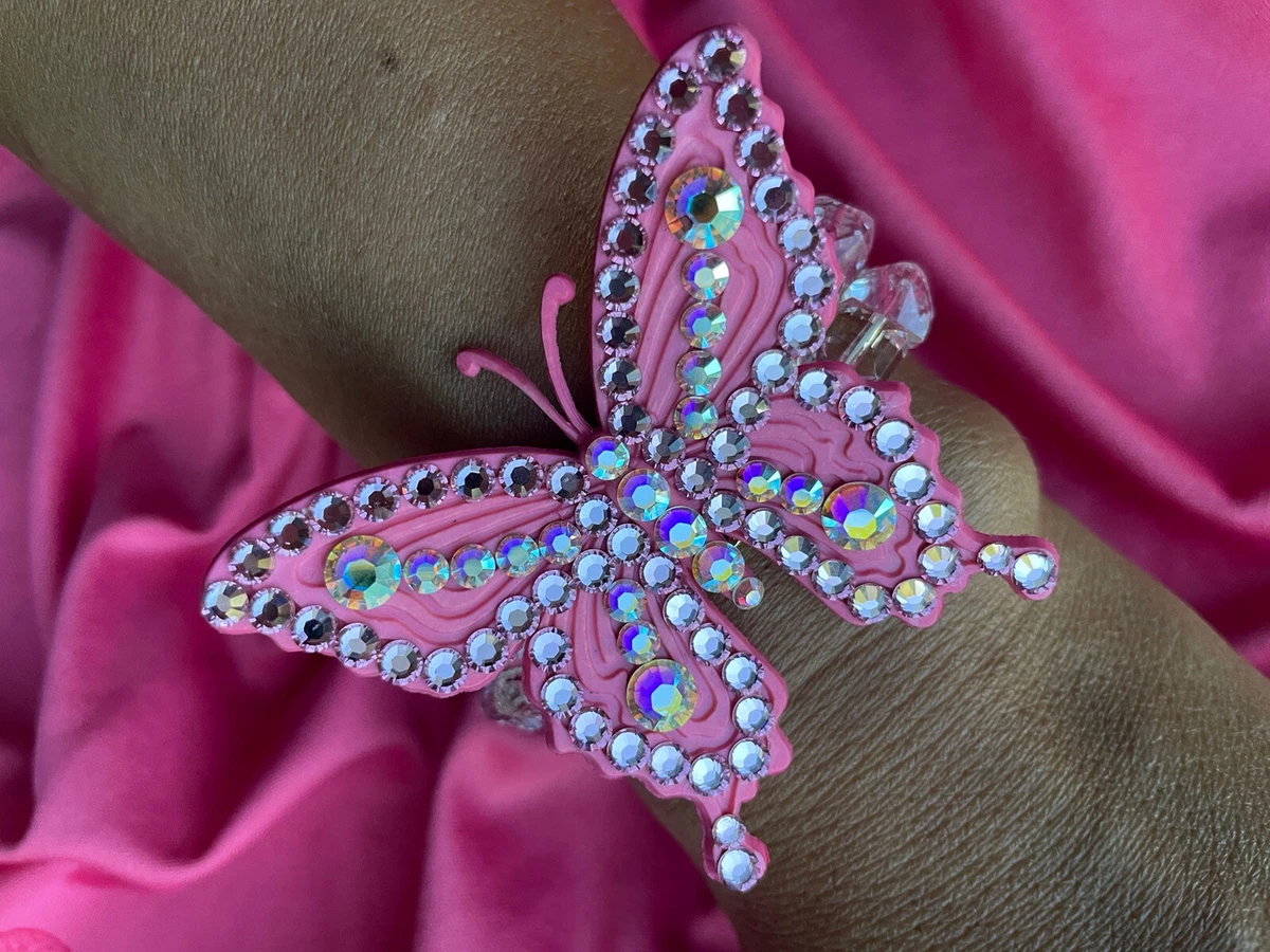 Tarina Tarantino HUGE Electric Butterfly Pink Swarovski Crystal