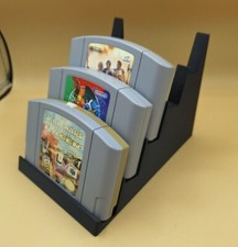 N64 Game Cartridge Display Stand, Tiered, Up To 5 Nintendo 64 Carts, 3D Printed