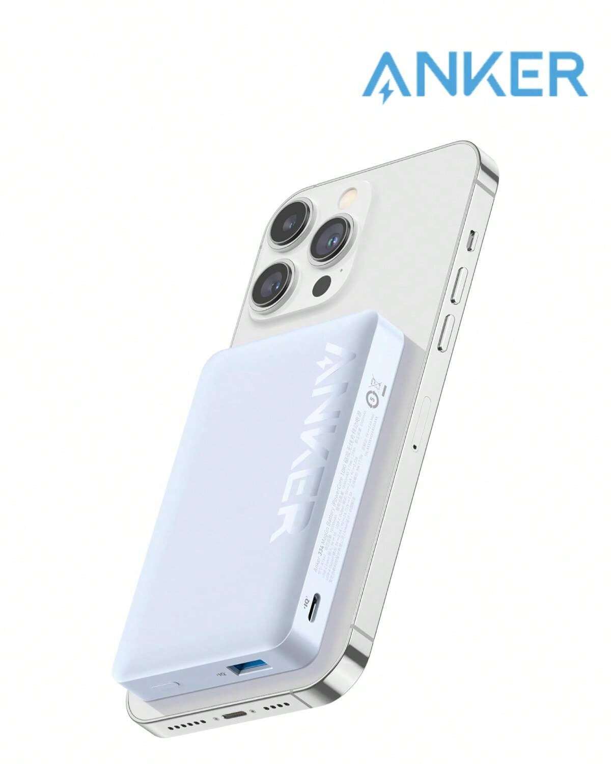 Anker Magnetic 10,000mAh Power Bank, Wireless Portable Charger, 20W Fast Chargin