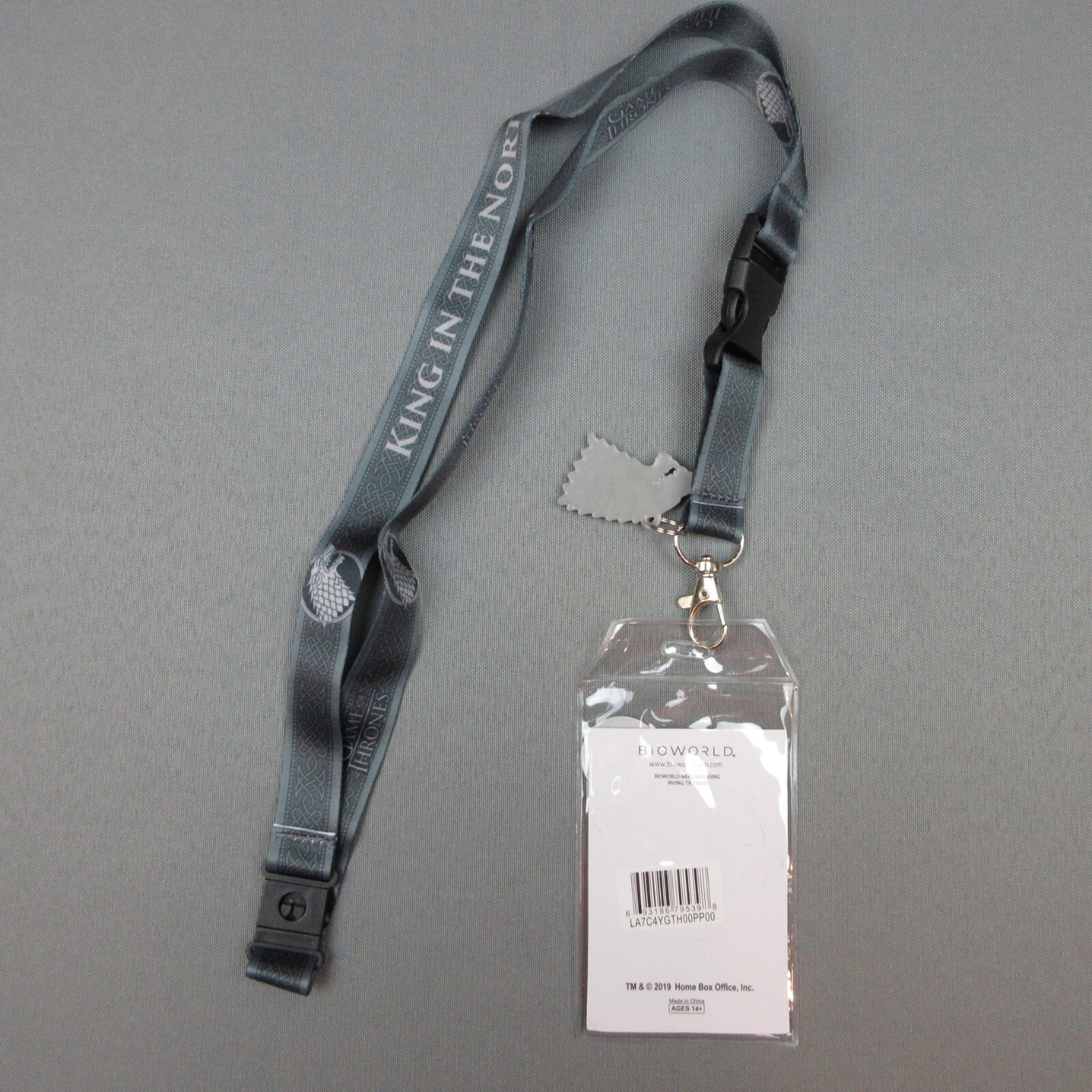 Game of Thrones House Stark King in the North Lanyard ID Badge Holder