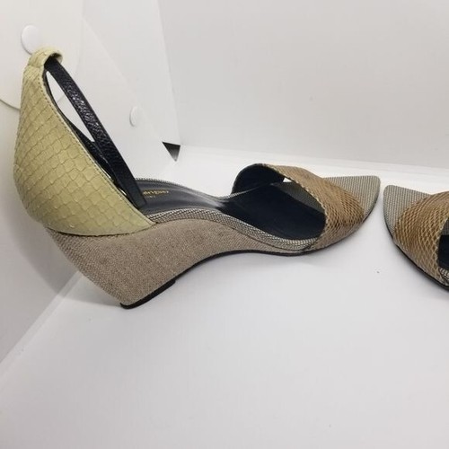 Sandalias de cuña Narciso Rodríguez piel de serpiente EU 41 - Imagen 6 de 9