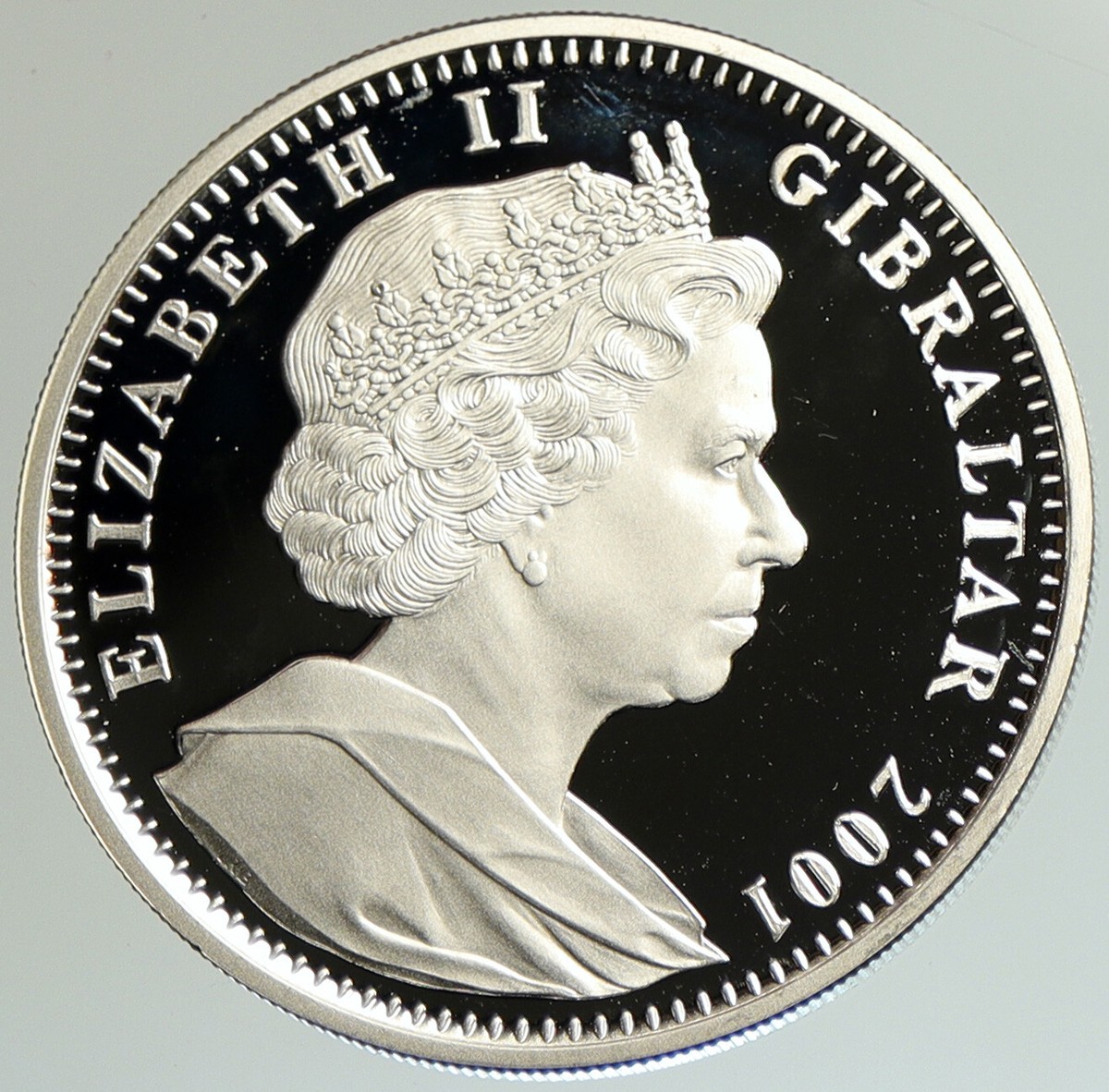 2001 GIBRALTAR Queen Elizabeth II VICTORIAN AGE Silver Proof Crown