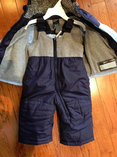 Neu mit Etikett ZeroXposur Kleinkind Jungen blau Schnee Latzhose Mantel Set Schneeanzug 12M - Bild 6 von 10