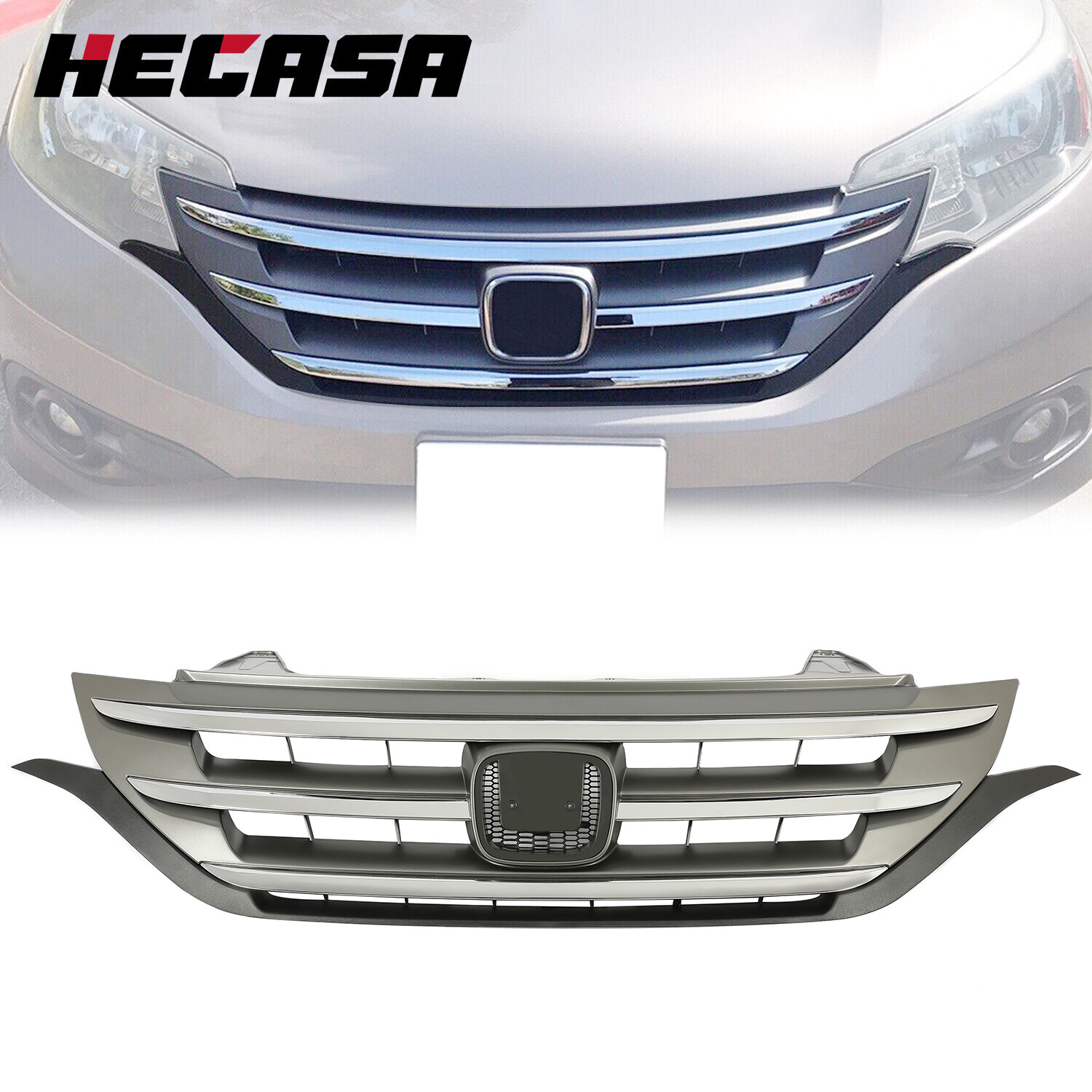 Fits 2012 2013 2014 Honda CRV CR-V Front Bumper Hood Upper Grille w