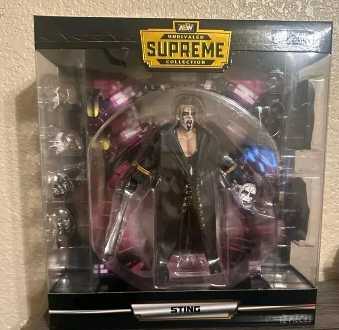Figurine Walmart exclusive AEW Supreme Sting Wresting dans sa boîte inégalée