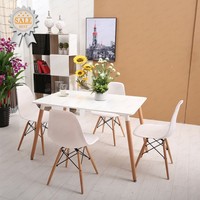 Eiffel Dsw Retro Design Wood Style 4 Chairs And Table Set Office Lounge Dining Eiffel Dsw Retro Design Wood Style 4 Chairs And Table Set Office Lounge Dining