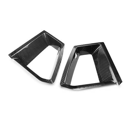 Real Carbon Fiber Front Grille Side Air Vent Inserts Trim For Ford Mustang 2024+ - Picture 9 of 16