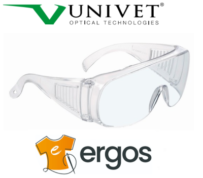 UNIVET Occhiali Sovraocchiale Trasparenti in Policarbonato con
