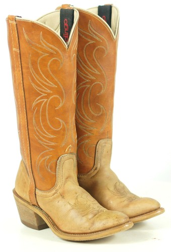 Acme Dingo dos tonos de cuero Western Cowboy Boho Botas Vintage US Made  para mujer 5 B | eBay