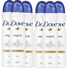 6 Dove Original Antiperspirant Deodorant Spray, 150ml / 5.07 oz